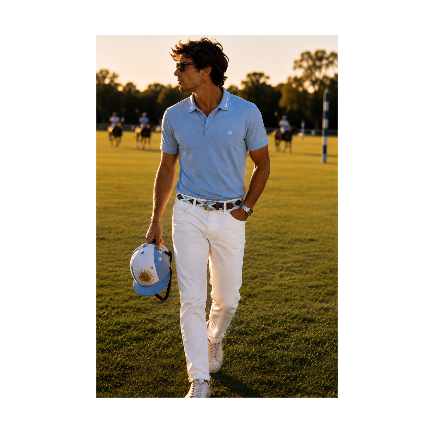 Signature Polo Cool Blue